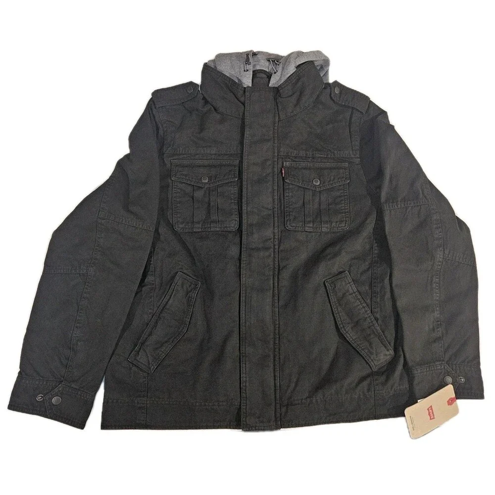 Men’s Levi’s Cotton‎ Hooded Quilt Lined Trucker Jacket Medium / New With Tag